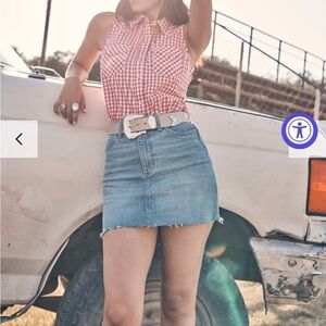 Wrangler vintage cut off skirt light wash size 5 worn once
